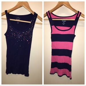 Two Old Navy Ribbed Tank Tops